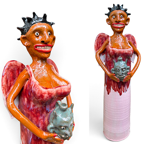Marvin Bailey 21" Angel Figure Holding Devil Jug DP6543